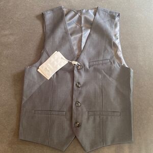 Men’s Gray Vest 4 Button Single Breasted with Adjustable Back Strap Size 30 NWT